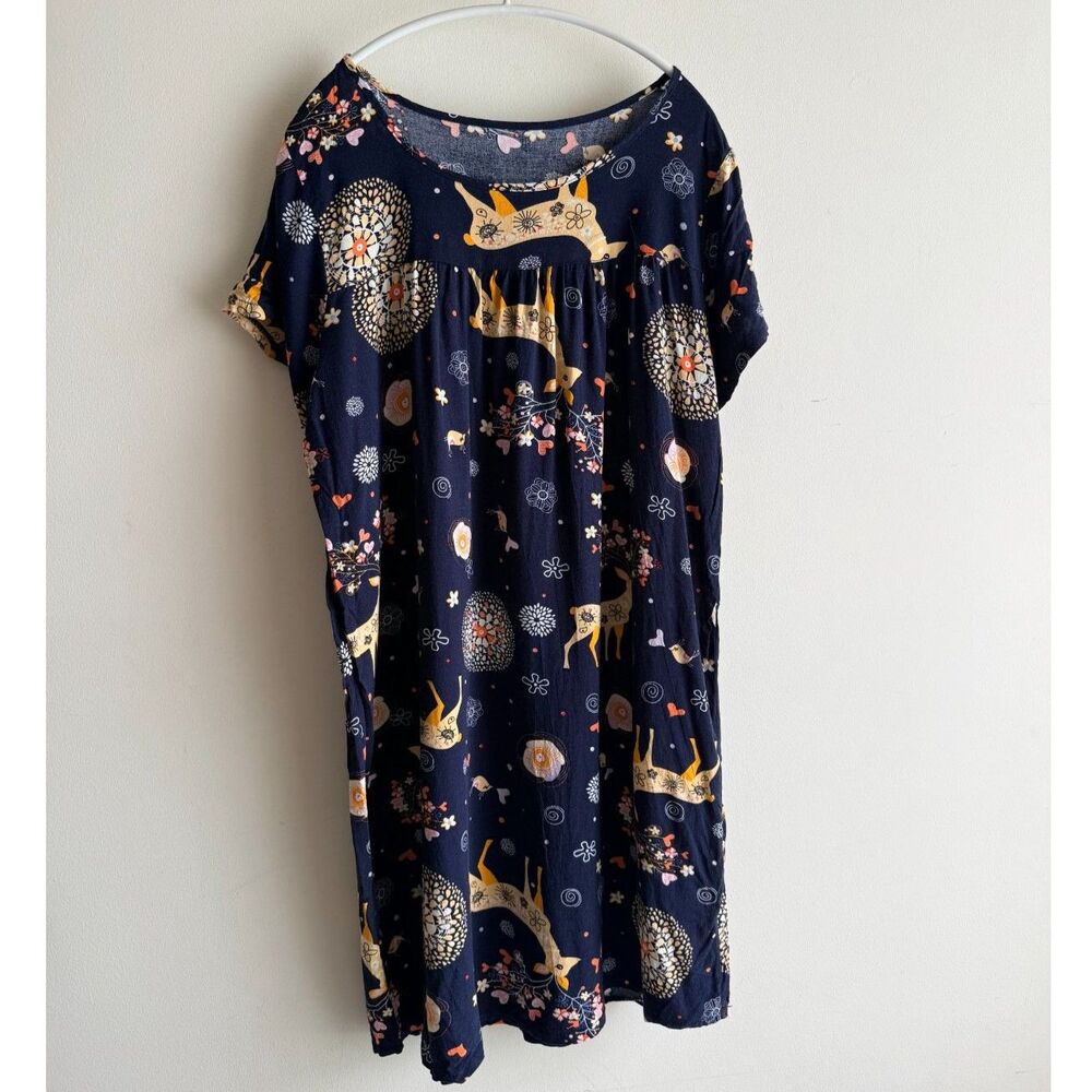 Darling DEER print relaxed fit dress - OS (S/M)